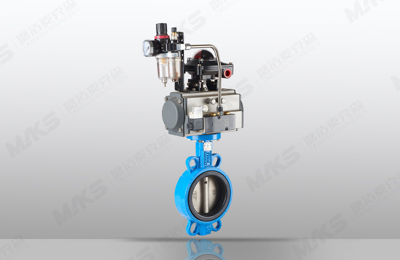 氣動對夾中線蝶閥